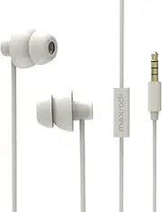 [maxrock] (TM) Unique Total Soft Silicon Sleeping Headphones Earplugs Earbuds with Mic for Cellphones,Tablets and 3.5 mm Jack Plug (White)
