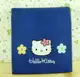 【震撼精品百貨】Hello Kitty 凱蒂貓-凱蒂貓皮夾/短夾-KITTY花圖案-藍色*14002