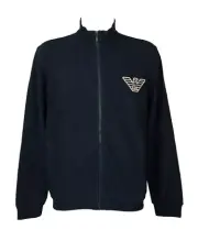 EMPORIO ARMANI men's sweatshirt with ribbed winter open jacket article 111532 3F