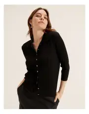 [REVIEW] Lina Button Front Top in Black
