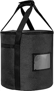 ZELARMAN Fuel Pellet Storage Bag, 20 LBs Wood Pellet Container，Waterproof Smoker Charcoal Storage Dispenser/Bucket for Campping, Grill, Outdoor