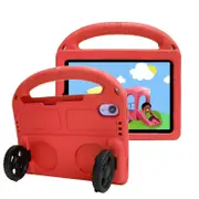 Wheel iPad Case For iPad Mini 6 Shockproof Stand Cover With Handle Stand-Red