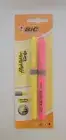 New Bic Pack 2 Hilighter Pens Textas Pink Yellow Home Office Study