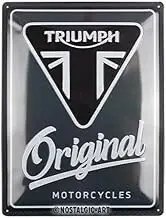 Nostalgic-Art Retro Tin Sign 30 x 40 cm Triumph - Original Motorcycles - Gift Idea for Bikers Metal Vintage Design