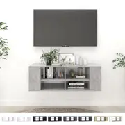 Wall-Mounted TV Cabinet Entertainment Stand Storage Engineered Wood vidaXL