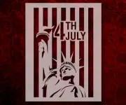 4th of July Statue of Liberty Independence Stencil 8.5 x 11 Inches for Painting
