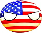 Cartoon Countryballs Plushies Soft Stuffed Anime Country Balls Plush Pillow Throw Pillow for Bedtime Room Decor Home Decoration (America 30cm/12inch)