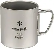 Snow Peak MG-153 Titanium Double Mug, 17.7 inches (450 mm)