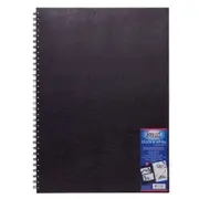 Jasart A3 Wire Bound Visual Diary 60-Sheets Writing Stationery Black/White
