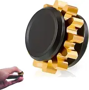 Copper Gear Metal Fidget Spinner Sensory Toy for Adults, Teens and Kids, Plastic Fidget Toy, Ideal for Anxiety Relief, Stress Relief, ADHD and Autism, 1 Count (Black)