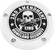 CUSTOM ENGRAVING V-Twin 7 M8 FLT/FLH Derby Cover PATR19-46