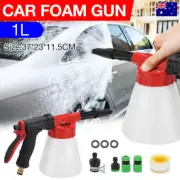 1L Car Wash Foam Gun Soap Sprayer Hose Lance Pipe Spray Bottle Cleaning Tool Kit