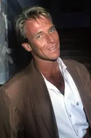 Corbin Bernsen at LA Law event circa 1986 in LA Old Photo