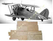Grumman Gulfhawk G22 34" WS RC Airplane Laser Cut Balsa Ply Short Kit + Plans
