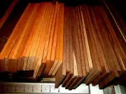 10 PIECES EACH THIN SANDED WALNUT & CHERRY 12" X 3" X 3/8" LUMBER WOOD