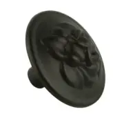 (5 Pack) 1-1/4 inch Old Rose Design Knob Oil Rubbed Bronze