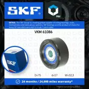 Aux Belt Idler Pulley fits TOYOTA HILUX Mk6, Mk7 2.5D 01 to 15 2KD-FTV Guide SKF