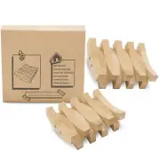 2PCS Self Draining Wooden Bamboo Soap Dish Holder Tray Saver For Bathroom Shower