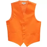 New Men's Formal Tuxedo Vest Waistcoat only solid Orange wedding prom