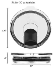 CASCADE TUMBLER 30OZ TRITAN SPLASH PROOF LID FITS YETI OZARK RTIC
