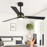 Modern Ceiling Fans with Lights, 52 Inch Ceiling Fan with Light and Remote fo...