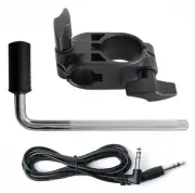 Roland 1.5 Inch Drum Rack Clamp L-Rod Silverline Audio 10ft Trigger Cable Bundle