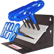 Cushion Grip Hex T-Key Allen Wrench- 8-Pieces Set Metric MM Sizes 2-10 (6 In. Sh