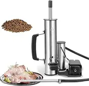 Outdoor Smoke Generator, Smoke Tube for Pellet Smoker, Stainless Steel Pellet Smoker Tube, Hot & Cold Smoker with Air Pump, Smoker Accessories, Portable Electric Smoker Grill Add Wood to produce smoke