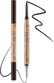 Apooliy Liquid Eyebrow Pencil Brow Pen Waterproof Micro Brow Tint, Long Lasting Eyeliner, Applicator Creates Natural Brows Effortlessly