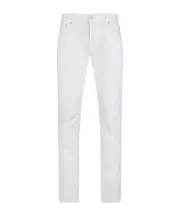 Jacob Cohen Nick Logo Patch Straight-Leg Trousers 31,32 White