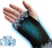 Wrist Hot and Cold Hand Therapy Gloves, Hand Ice Pack, Ice and Heat Therapy Pain Relieving Mittens, Microwavable and Freezable, Arthritis, Finger and Hand Injuries, and Carpal Tunnel (Black)