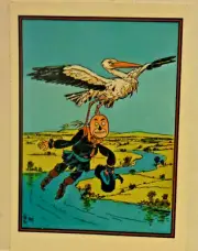 WIZARD OF OZ "The Stork Carried Him Up Into the Air" Artist Denslow Postcard