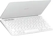Logitech Keys-to-Go 2 Portable Bluetooth Keyboard for Tablet with Built-in Cover, Slim and Compact Wireless Keyboard for Windows, Android, Linux, iPad, iPhone, Mac, Apple TV - Pale Grey