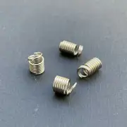 50 pcs Crimp Coil Cord End Caps Silver Spring Clasp Connector