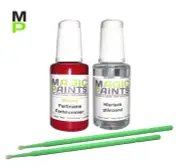Touch-Up Set Suitable for Renault,Farbnr 727 Spanish Red (Blush) + Clear Varnish