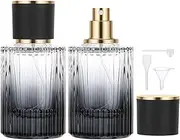 Segbeauty Travel Perfume Refillable Bottle, 2 Pcs 50ml Perfume Spray Bottle, Perfume Atomizer Leakproof, Perfume Empty Bottles, Portable Perfume Sprayer for Handbag (Gradient Black)