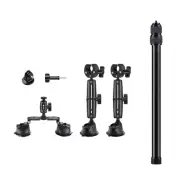 Secure Multi Suction Camera Mount for Car with Long Extension Selfie
