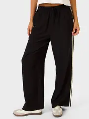 Womens Drawstring Side Stripe Pant