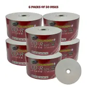 300 SKYTOR Blank 52X CD-R CDR 700MB White Top Glossy Printable Disc No Logo hp