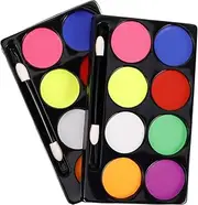 Diy Face Painting Kit 2 Pcs 8- Oil Body Paint Palette Boys and Girls Festival Makeup Stage Cosplay Art
