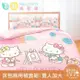 享夢城堡 天絲雙人加大床包兩用被套四件組-HELLO KITTY 風景繪-粉