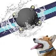 Aircawin IPX8 Waterproof Airtag Dog Collar Holder,Durable Airtag Holder Case,Full Protective Anti-Scratch Anti-Chew Hard PC Dog&Cat Collars Mount AirTag Case Cover for Apple Airtag-Black