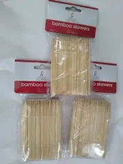 3 Sets of 4 inches Bamboo Skewers 200 each or 600 total
