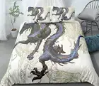 3D Dragon Totem NAO4758 Bed Pillowcases Quilt Duvet Cover Set Queen King Fay