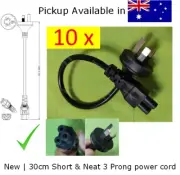 SHORT 30cm LAPTOP Power adapter 3 Prong 3 pin Clover C5 Cable micky mouse x10