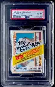 PSA 10 (POP 2) 1983 Topps Baseball Cello Pack Eddie Murray Carlton Orioles Top