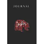 NOTEBOOK: RED PLAID SISTER BEAR MATCHING PAJAMA FAMILY BUFFALO BLANK JOURNAL NOTEBOOK COLLEGE RULE LINED PAGES FOR LOVE FRIENDS