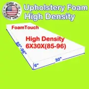 FoamTouch High Density Upholstery Foam Cushion 6" X 30" X (85-96)" Custom Cut