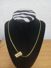 Necklace Costume Gold Tone Square Snake Chain Screw Clasp Made In Hong Kong