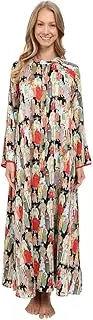 [Natori] Women's Printed Charmeuse Zip Caftan